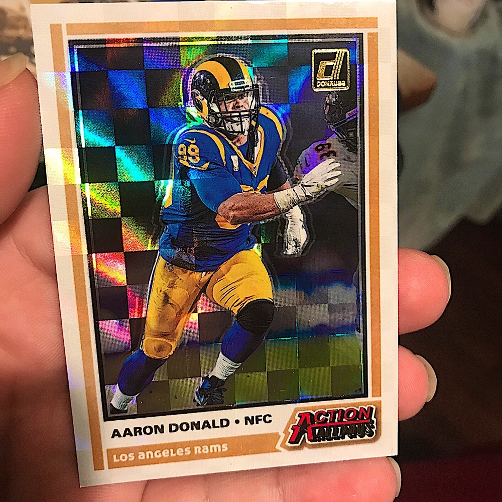 AARON DONALD 2020 Panini Donruss Action All Pros Insert #AAP-AD Los Angeles Rams